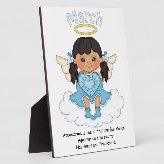 Mars Ange en pierre de naissance Plaque noire (Côté)