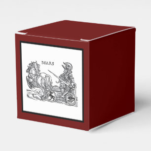 Mars Ares God of War Greco Roman Chariot Cartoon Bedankdoosjes