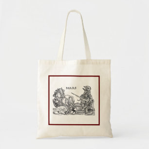 Mars Ares God of War Greco Roman Chariot Cartoon Tote Bag