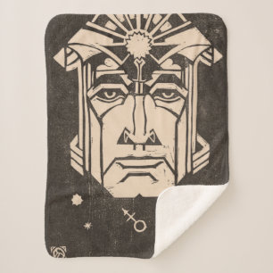 Mars Ares God of War Griekse Mythologie Zwart Sherpa Deken