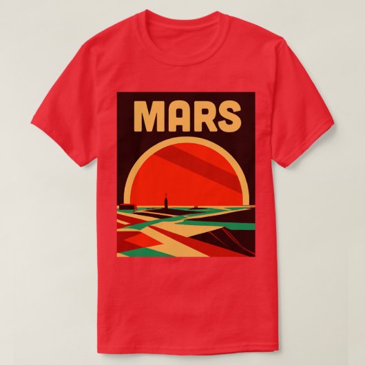 Mars Art Deco Design T-shirt (Design voorkant)