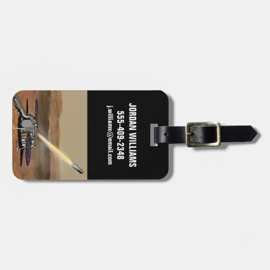 Mars Ascent Vehicle gelanceerd vanaf Mars. Bagagelabel (Voorkant horizontaal)