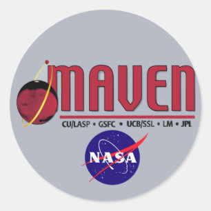 Mars-atmosfeer en vluchtige EvolutioN (MAVEN) Ronde Sticker
