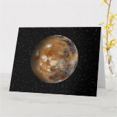 MARS avec des étoiles - carte de voeux - MASQUEZ À (Fleur jaune)