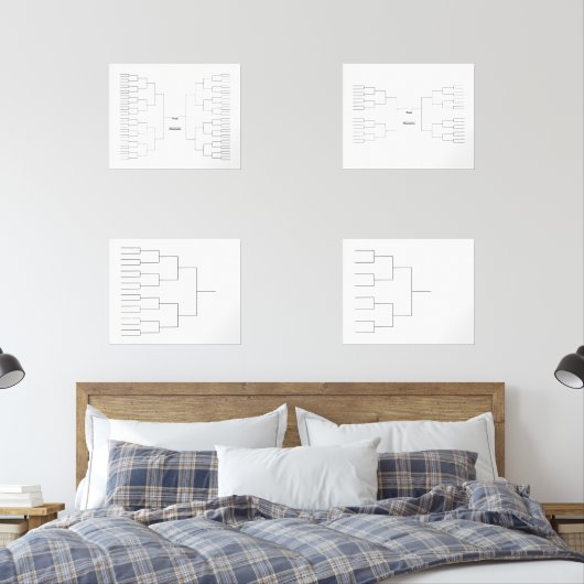 Mars Basketball 64 32 Team Bracket 16 8 Quadrant (Chambre à coucher)