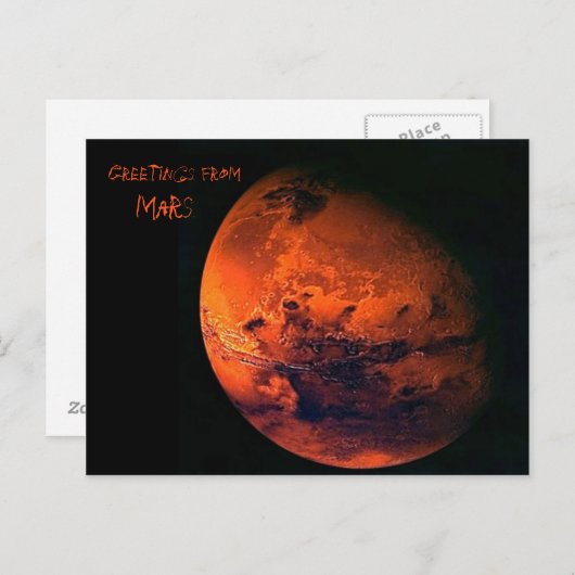 Mars Briefkaart (Voorkant / Achterkant)