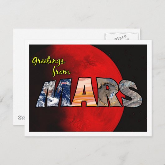 MARS BRIEFKAART (Voorkant / Achterkant)