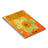 Mars Daffodique Carnet Spiral Fleur de naissance (Côté Droit)