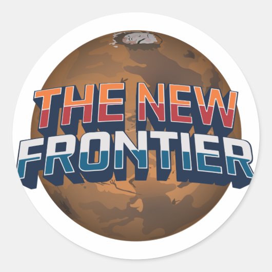 MARS DE NIEUWE GRENS RONDE STICKER (Voorkant)