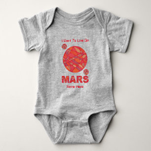Mars De Rode Planeet Ruimte Geek Zonnestelsel Fun Romper
