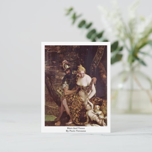 Mars en Venus door Paolo Veronese Briefkaart (Staand voorkant)