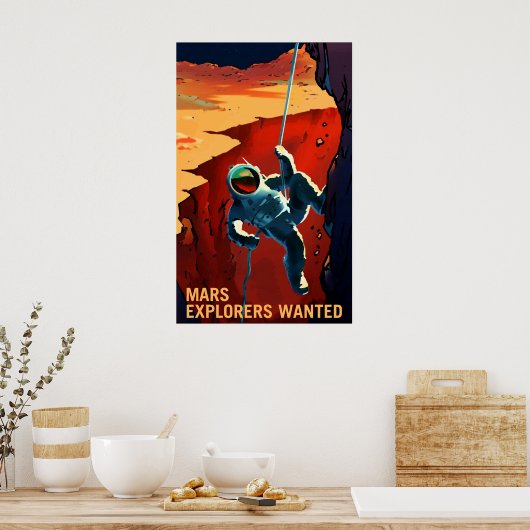 Mars Explorers Recherché - Affiche de recrutement (Cuisine)