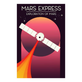 Mars Express - Exploratie van de Mars Ruimtekunst. Foto Afdruk