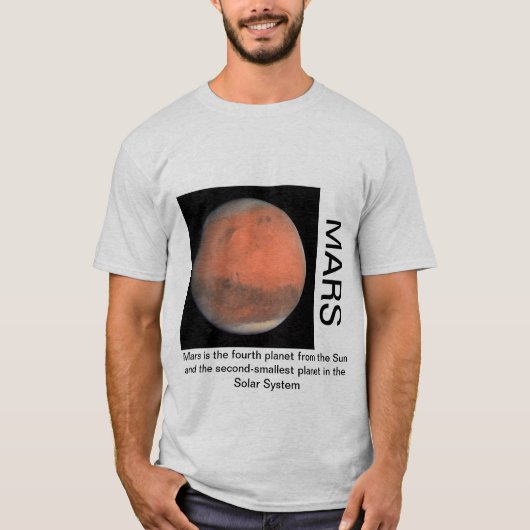Mars Gedrukte T-Shirt (Voorkant)