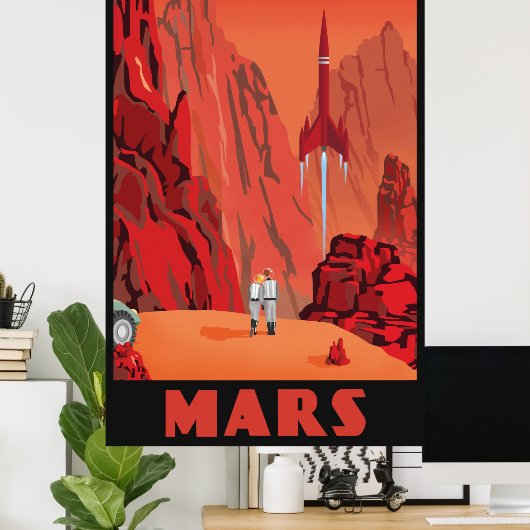 Mars - Groot formaat Poster (Thuiskantoor)