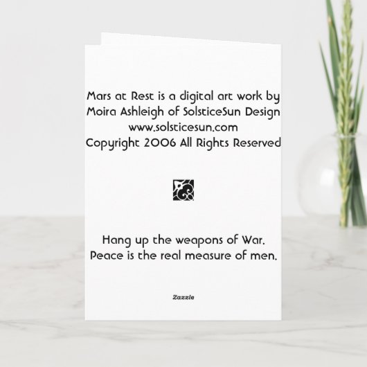 Mars in rust kaart (Achterkant)