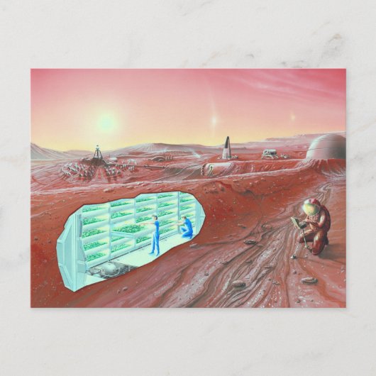 Mars-kolonie Briefkaart (Voorkant)