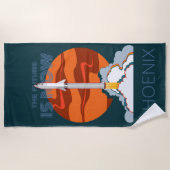 Mars landingsraketten strandlaken (Voorkant)