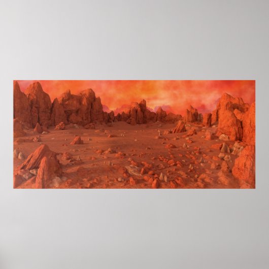 Mars landschap poster (Voorkant)