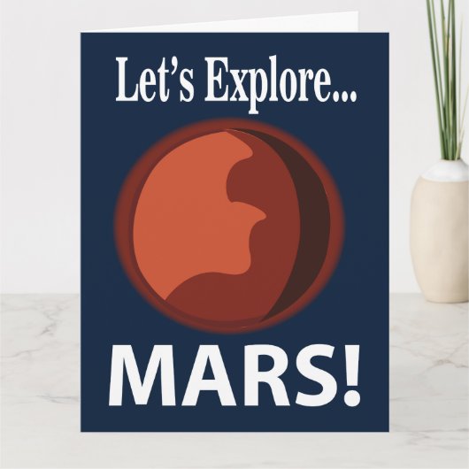 Mars laten we Mars verkennen Kaart (Voorkant)