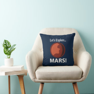 Mars laten we Mars verkennen Kussen