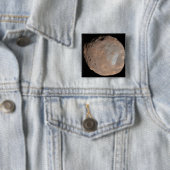 Mars maan Phobos Vierkante Button 5,1 Cm (In situ)