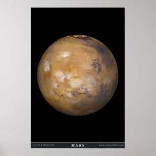 Mars met Hoesje voor wolken Poster