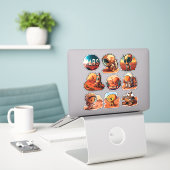 Mars-missie | Wetenschap en ruimtevaart Sticker (Laptop op bureau)