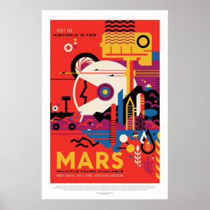 Mars NASA Visies van de Toekomst Poster
