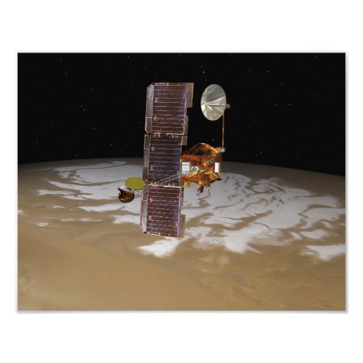 Mars Odyssey ruimtevaartuig Foto Afdruk (Voorkant)