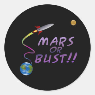 Mars of Bust Sticker