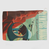 Mars Olympus Mons Hoogste vulkaan zonnestelsel Golfhanddoek (Horizontaal)