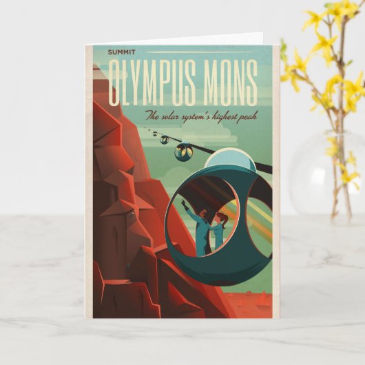 Mars Olympus Mons Hoogste vulkaan zonnestelsel Kaart (Gele Bloem)