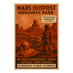 Mars Outpost Monument Park - Affiche