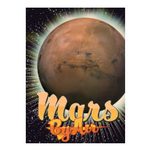 Mars Per Lucht Oude vluchtposter