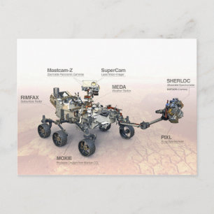 Mars Perseverance Rover met instrumenten Briefkaart