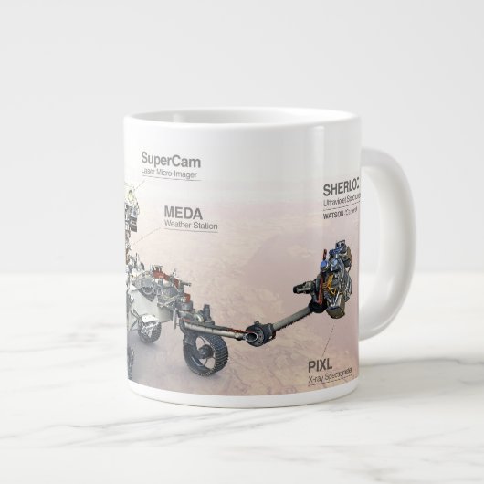 Mars Perseverance Rover met instrumenten Extra Grote Beker (Voorkant rechts)