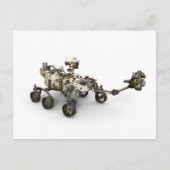 Mars Perseverance Rover op een witte achtergrond. Briefkaart (Voorkant)