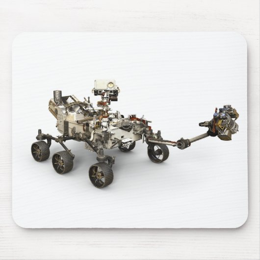 Mars Perseverance Rover op een witte achtergrond. Muismat (Voorkant)