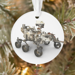 Mars Perseverance Rover op een witte achtergrond. Ornament