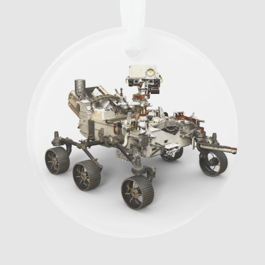 Mars Perseverance Rover op een witte achtergrond. Ornament (achterkant)