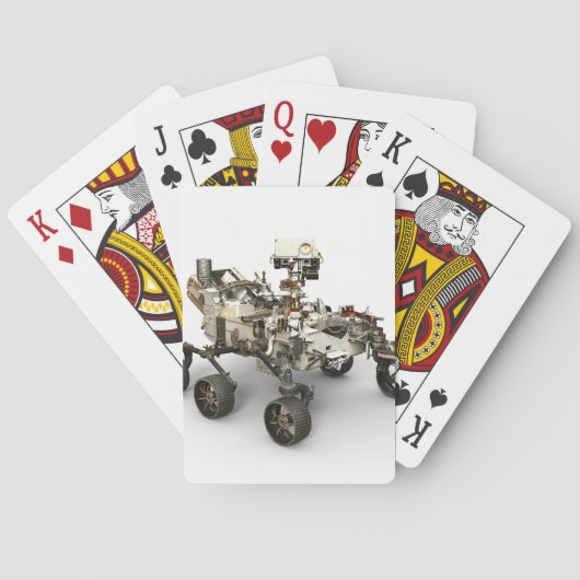 Mars Perseverance Rover op een witte achtergrond. Pokerkaarten (Achterkant)