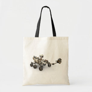 Mars Perseverance Rover op een witte achtergrond. Tote Bag