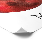 Mars Planet Waterverf Poster (Hoek)