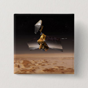 Mars Reconnaissance Orbiter 4 Vierkante Button 5,1 Cm