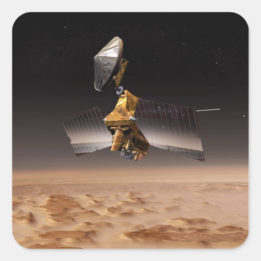 Mars Reconnaissance Orbiter 4 Vierkante Sticker (Voorkant)