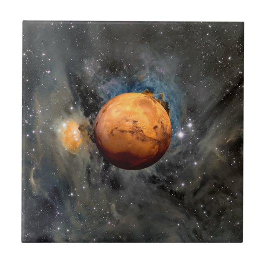 Mars Red Planet Cinematic Ceramic Tile Tegeltje (Voorkant)