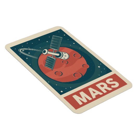 Mars Retro Galaxy Satellite Magneet (Rechterzijde)
