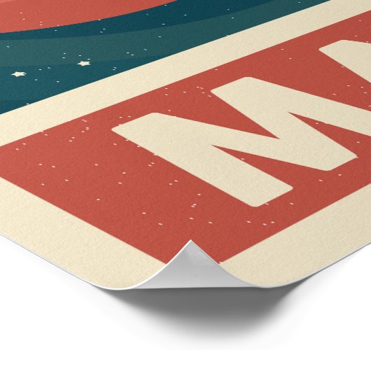 Mars Retro Galaxy Satellite Poster (Hoek)
