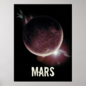 Mars-rode planeet 3d universum ruimteillustratie poster (Voorkant)